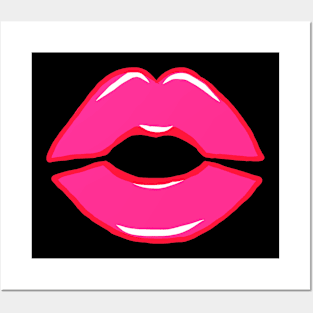 Full lips girlie lips kissing mouth red mouth lip Posters and Art